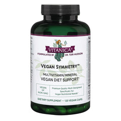 Vitanica Vegan Symmetry bottle with iron-free formula for womens daily wellness