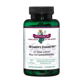 Vitanica Women's Symmetry bottle front view showing vegan, high-potency multivitamin.