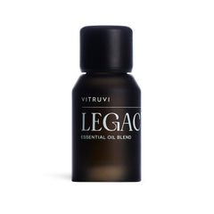 Vitruvi Legacy Woodsy rose bottle showing rose aroma for a calming diffuser moment.