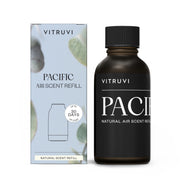 Vitruvi Pacific bottle pour releases bergamot, eucalyptus, lavender aroma for a refreshing atmosphere