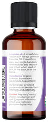 Viva Doria lavender oil label with USDA Organic certification.