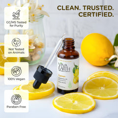 Viva Earth Lemon Oil diffuser blend idea with fresh citrus notes.