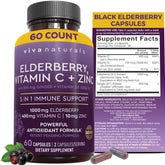 Viva Naturals Black Elderberry bottle – daily immune support