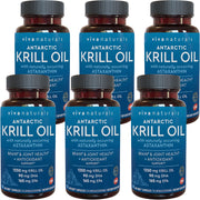 Viva Naturals Antarctic Krill Oil bottle highlighting high EPA and DHA content.