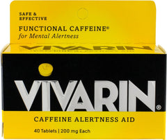 Vivarin alertness aid bottle ideal for quick daytime focus.