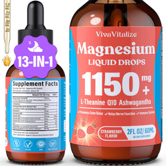 VivaVitalize magnesium glycinate liquid bottle showing high absorption feature