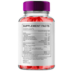VIVE MD Proton Keto ACV Gummies bottle back with nutrition information.