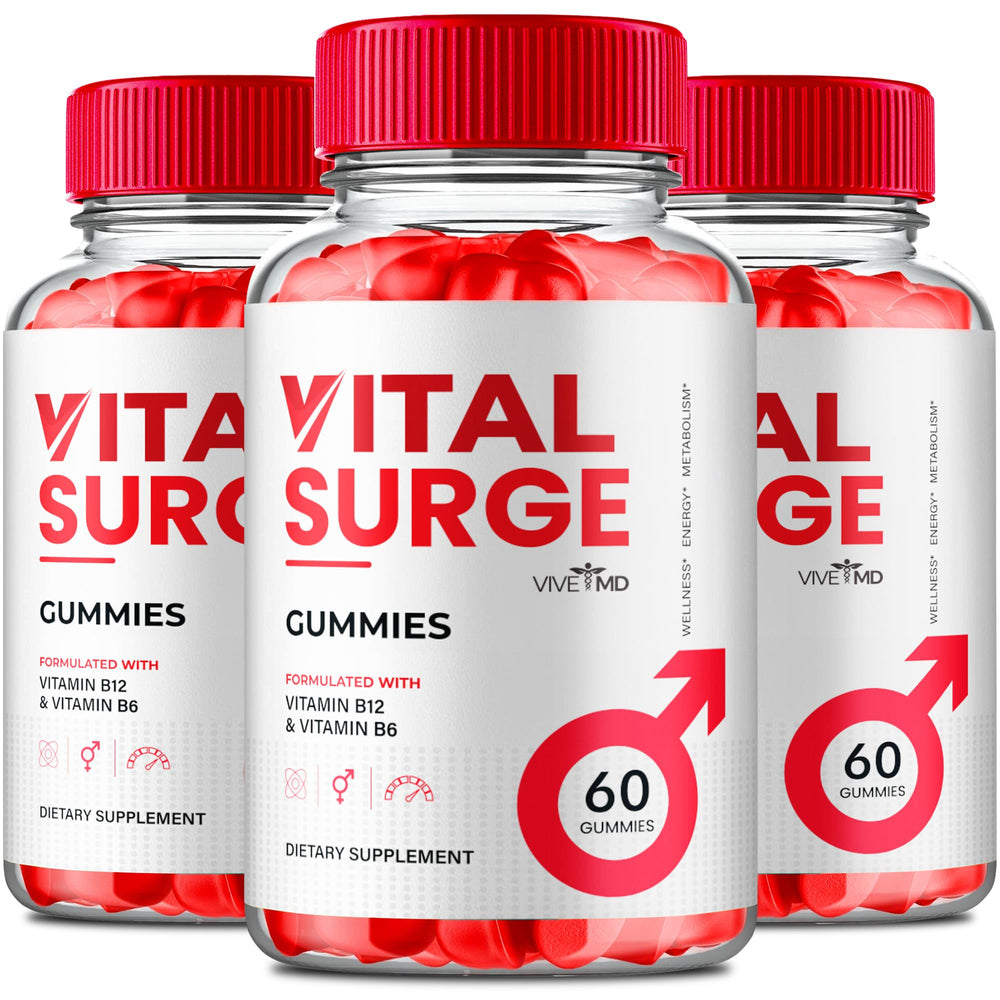 VIVE MD Vital Surge ACV Gummies bottle showing 1000 mg ACV for daily vitality.