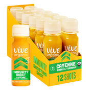 Vive Organic Immune Shot bottle front view for daily immune support.