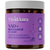 VIVIDAURA Radiance Renewal Complex bottle with NAD+ support for daily vitality.