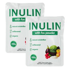 Vivikig Inulin with FOS powder bottle shows organic prebiotic fiber for daily use.