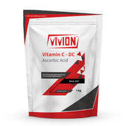 Vivion Vitamin C DC Powder bottle 1kg for direct compression tablet formulation.