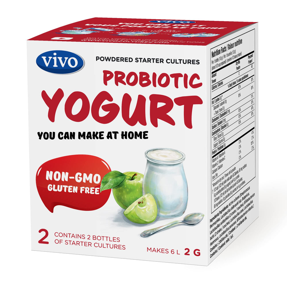 VIVO probiotic yogurt starter 5-box display for family use and daily yogurt