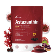 VivoNu 10-in-1 astaxanthin bottle aids eye, joint, and skin health.