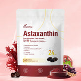 VivoNu 10-in-1 Astaxanthin softgels bottle supports daily antioxidant care.