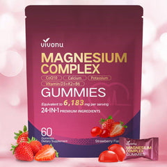 VivoNu 24-in-1 Magnesium Gummies bottle supports daily calm and wellness.