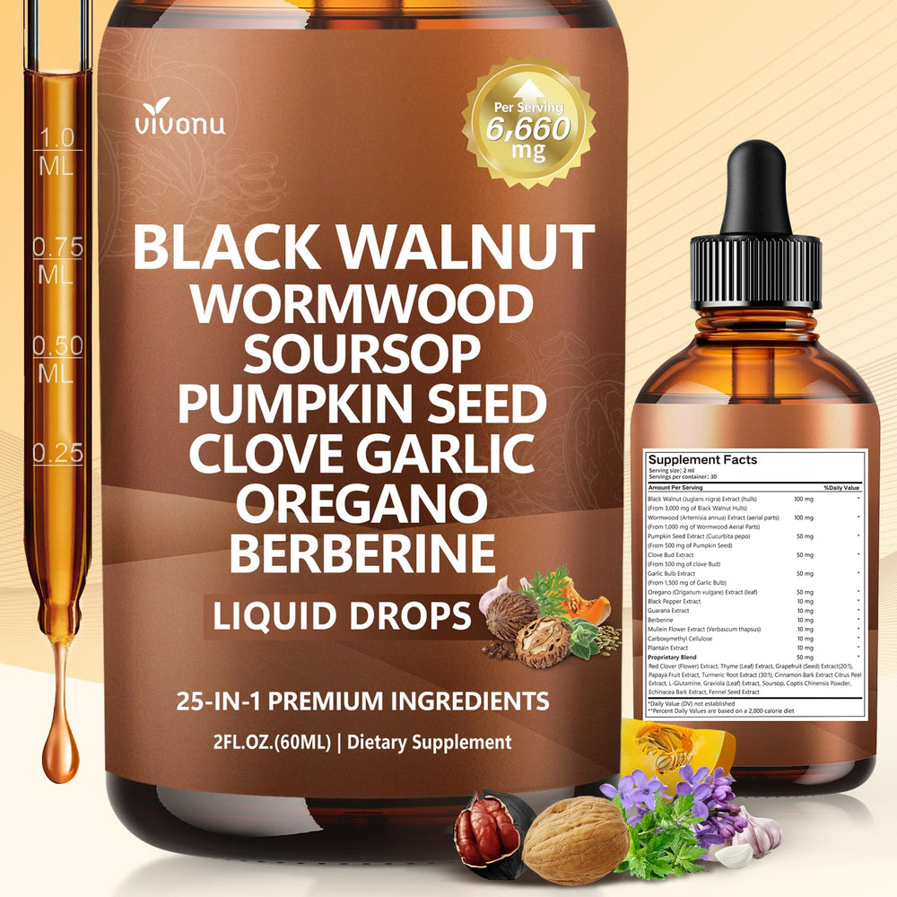 VivoNu 25-in-1 liposomal tincture bottle for easy drops and daily use