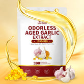 VivoNu aged garlic extract softgels bottle showing high-potency formula for daily wellness.