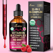 VivoNu B Complex liquid drops bottle for easy daily energy support.