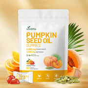Vivonu Organic Pumpkin Seed Oil Gummies bottle pour for easy daily wellness.