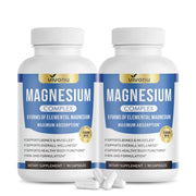 VivoNu Magnesium Complex bottle front highlights 8 magnesium forms for daily support.
