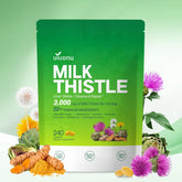 VivoNu Milk Thistle bottle front view for daily liver support.