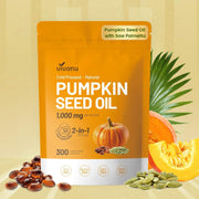 VivoNu pumpkin seed oil softgels bottle for convenient daily supplementation with essential fatty acids.