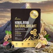 VivoNu Shilajit Gummies pack front highlighting premium Himalayan ingredients for vitality