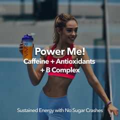 VIVRI Power Me! shaker with a mixed drink ready to sip