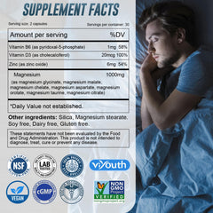 VIYOUTH Magnesium 7 Complex capsules highlighting diverse forms for absorption