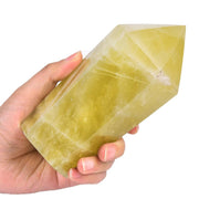 VIZYTOU Lemon Quartz Tower Obelisk for calming meditation spaces