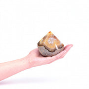 VIZYTOU agate wand stabilizer irregular pillar front view promotes grounding and balance