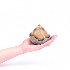 VIZYTOU agate wand stabilizer irregular pillar front view promotes grounding and balance
