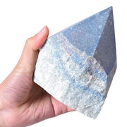 VIZYTOU natural blue aventurine wand irregular shape for calming meditation and balance.