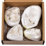 VIZYTOU natural white cluster rock for home decor and meditation ambiance.