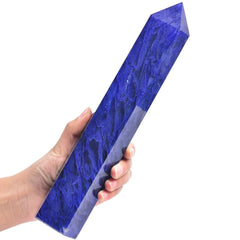VIZYTOU blue quartz tower obelisk on desk for calm focus