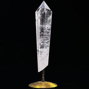 VIZYTOU white crystal wand point for meditation and energy focus