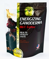 VM Energizing Mushroom Coffee sachet for a quick boost and smooth Colombian Arabica taste.