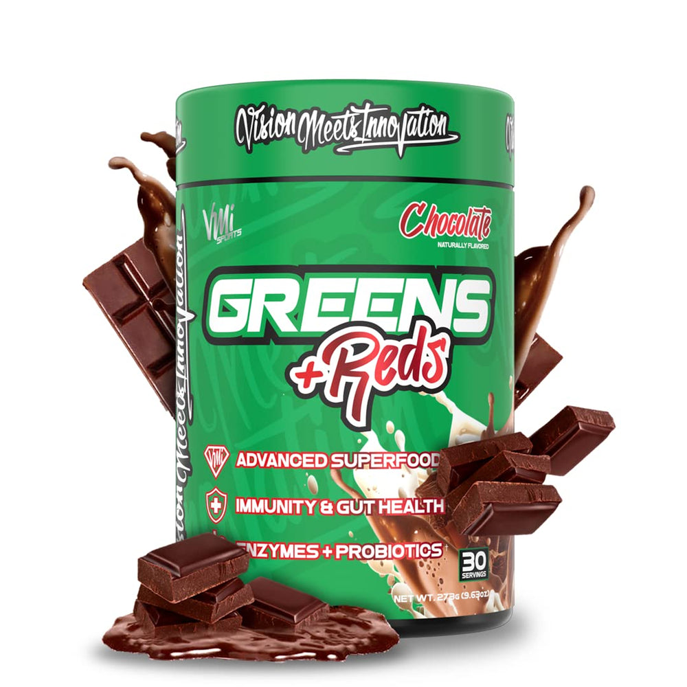VMI Sports Greens and Reds bottle pour for convenient daily wellness on the go.