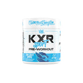 VMI Sports KXR Sport bottle front in Blue Shark Gummy flavor for on-the-go energy.
