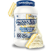 VMI ProtoLyte whey isolate tub in Vanilla Cake Batter, ideal for post-workout recovery.