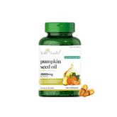 Voll Santé bottle shows plant-based, non-GMO pumpkin seed oil capsules for daily wellness
