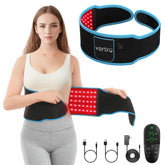 Vortro belt shows 3-in-1 LED beads for targeted red and infrared therapy.