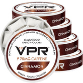 VPR Energy 75mg caffeine pouch in cinnamon flavor for clean focus on the go.