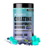 Vrixlanua Creatine Monohydrate Gummies bottle front promoting high-dose muscle support.