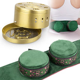 Vrsafan smokeless copper moxa box lid close-up with clear temperature control.