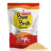 VUNNEX unflavored bone broth powder bottle for quick protein boost.