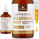 Vuvionoso Goldenseal bottle front highlighting the product for daily wellness