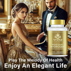 VVQ H2 nano‑bubbles in water delivering quick antioxidant hydration.