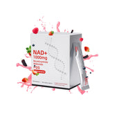 Vyaji NAD-NR liquid bottle highlights a 1000mg formula for steady energy.